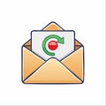Communication Update or Resend Mail Icon Royalty Free Stock Photo