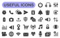 Communication. Vector icon set. Icons used in everyday life