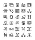 Communication vector icon which can easily modify or edits set every single icons can easily modify or edit