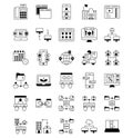 Communication vector icon which can easily modify or edits set every single icons can easily modify or edit