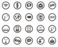 Communication web icons set