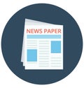 Newspaper Isolated Vector icon that can be easily modified or edit Royalty Free Stock Photo