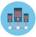Network Server Isolated Vector icon that can be easily modified or edit Royalty Free Stock Photo