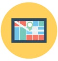 Map Locator Isolated Vector icon that can be easily modified or edit