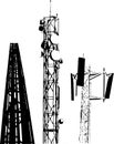Communications antennas Royalty Free Stock Photo