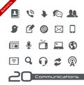 Communications Icon Set // Basics Royalty Free Stock Photo
