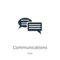 Communications icon vector. Trendy flat communications icon from gdpr collection isolated on white background. Vector illustration Royalty Free Stock Photo