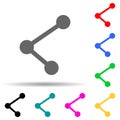 communications multi color style icon. Simple thin line, outline vector of web icons for ui and ux, website or mobile application Royalty Free Stock Photo