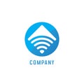 Communications Network Logo Design Template, Wifi Icon, Radio Waves, Energy Waves