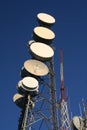 Communications radio tower Royalty Free Stock Photo