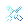 Communications satellite gradient linear vector icon
