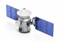 Communications satellite isolated on white background. 3D illustration