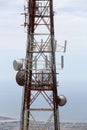 Communications tower, against the sea