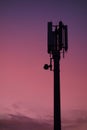 Communications Tower Silhouette Royalty Free Stock Photo