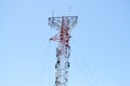Communications tower for tv and mobile phone signals Royalty Free Stock Photo