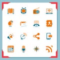 Communicaton icons | In a frame series Royalty Free Stock Photo
