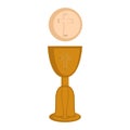 Communion cup and host Royalty Free Stock Photo