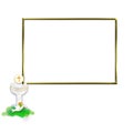 Communion Invitation Chalice and dove photo frame Royalty Free Stock Photo