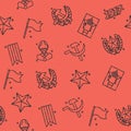 Communism concept icons pattern Royalty Free Stock Photo