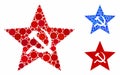 Communism star Composition Icon of Circles