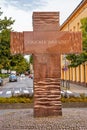 Communism Victims monument by Wincenty Kucma at Augustianska street in historic old town of Olkusz in Lesser Poland