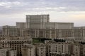 Communist buildings in Bucharest, Romania Royalty Free Stock Photo