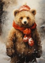Communist Clown Bear: A Furry Friend Braving the Extreme Cold in