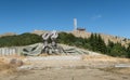 Communist monument Buzludzha in the Stara Planina mountains in Bulgaria Royalty Free Stock Photo