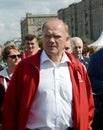 Communist Party leader Gennady Zyuganov at the press festival in Moscow.