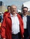 Communist Party leader Gennady Zyuganov at the press festival in Moscow.