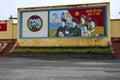 Communist propaganda mural in danang vietnam