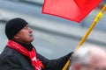 Communist rally on the station square in Vladivostok.