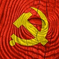 Communist sign with red and yellow colors Royalty Free Stock Photo