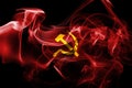 Communist smoke flag Royalty Free Stock Photo