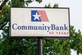 Community Bank of Texas Sign