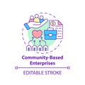 Community based enterprises concept icon