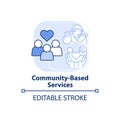 Community based services light blue concept icon