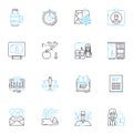 Community college linear icons set. Education, Affordable, Opportunity, Diversity, Inclusive, Accessible, Vocational Royalty Free Stock Photo