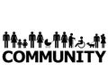 Community concept with people pictograms