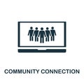 Community Connection icon. Simple element from community management collection. Filled Community Connection icon for
