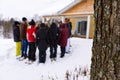 Community of conservationists standing around