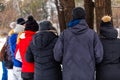 Community of conservationists standing in a circle