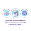 Community development agency concept icon