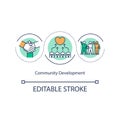 Community development concept icon