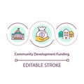 Community development funding concept icon