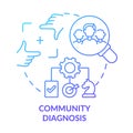 Community diagnosis blue gradient concept icon Royalty Free Stock Photo