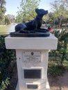 Community Dog monument in Rosario City. We love our Pets. There are some dogs that find their home in the neightbourhood Royalty Free Stock Photo