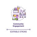 Community engagement concept icon