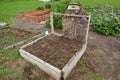 community garden ready to grow in one square foot vegetable garden Royalty Free Stock Photo