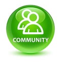 Community (group icon) glassy green round button